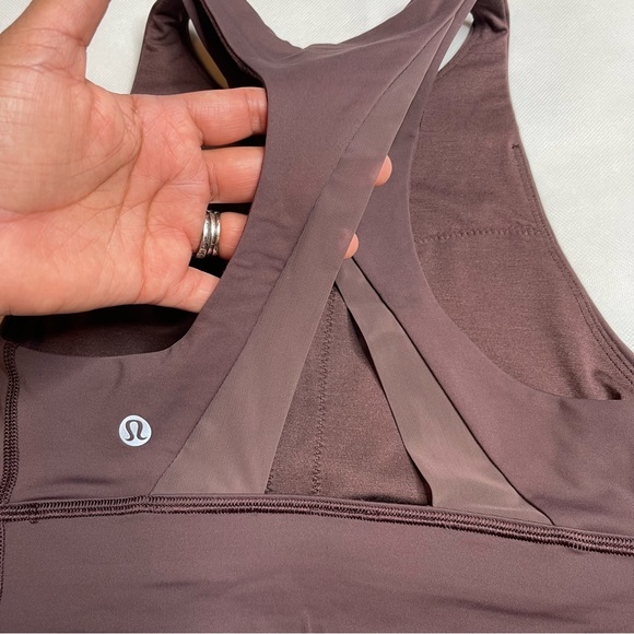 Lululemon Brown Earth High Neck Sports Bra - Picture 3 of 4